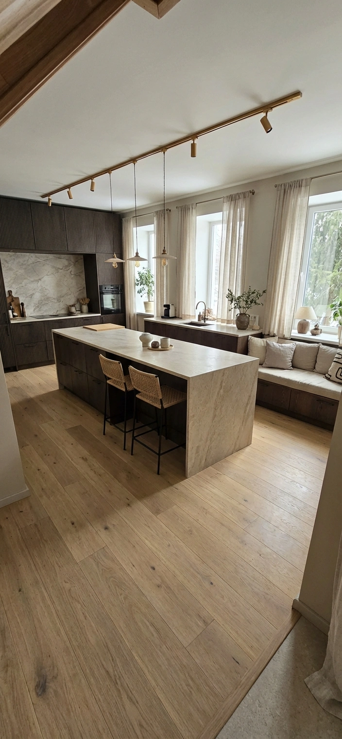 Дизайн интерьера в стиле Сканди — Кухня от нейросети RoomGPT