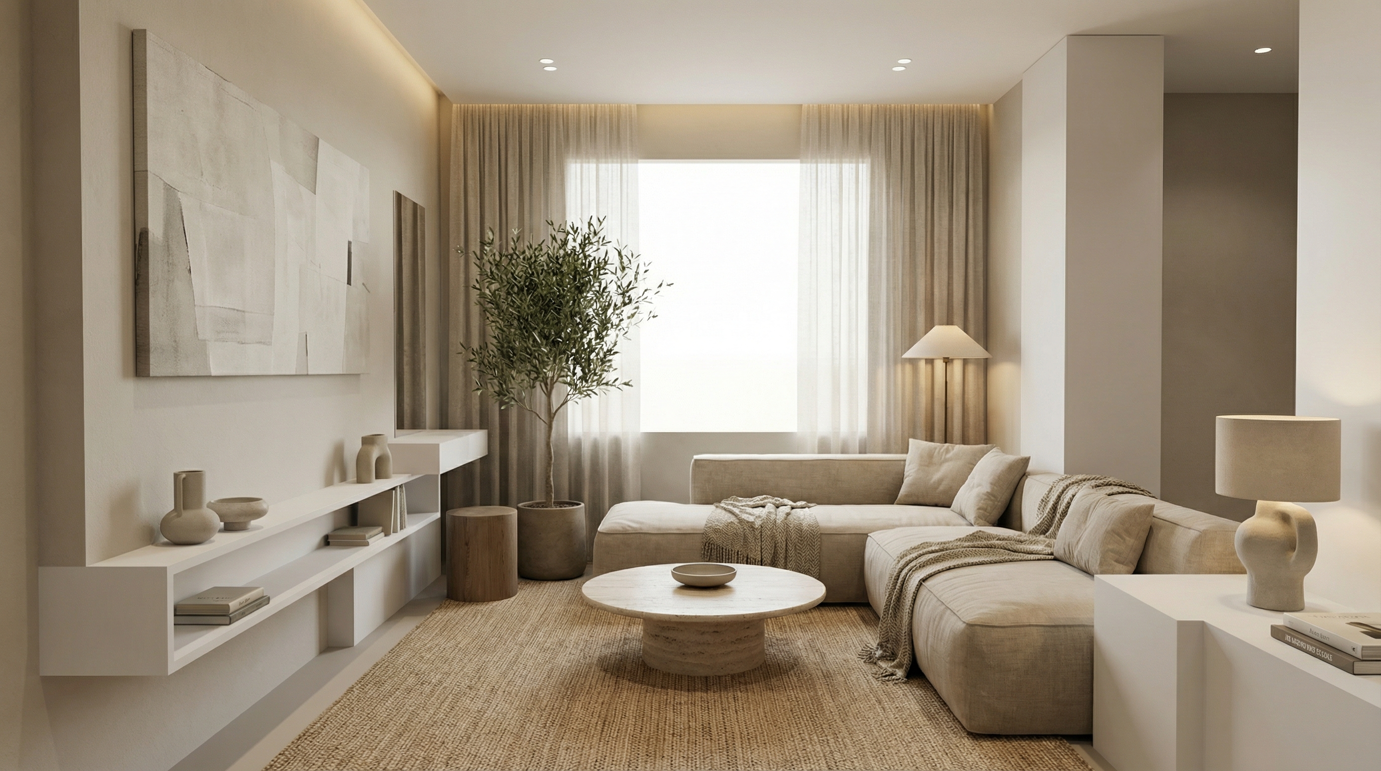 Дизайн гостиной в стиле Минимализм — фото интерьера от нейросети RoomGPT