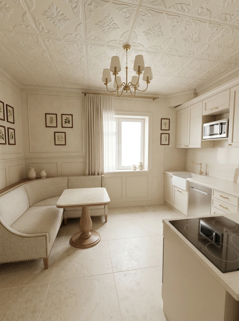 Дизайн интерьера в стиле Классика — Кухня от нейросети RoomGPT