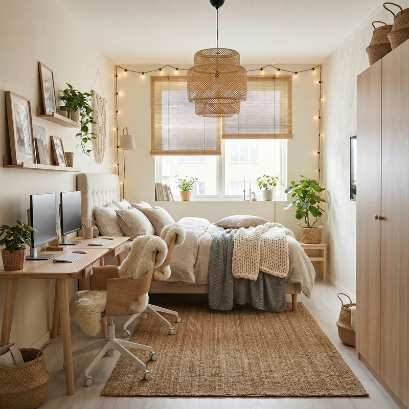 Дизайн интерьера в стиле Хюгге — Спальня от нейросети RoomGPT