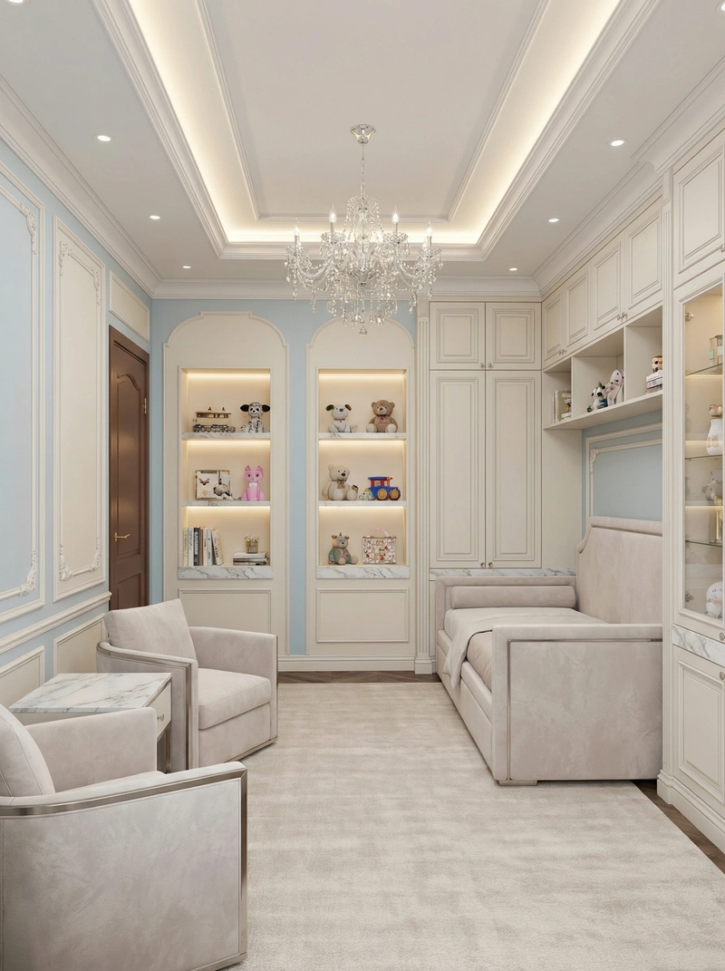 Дизайн интерьера в стиле Классика — Детская от нейросети RoomGPT