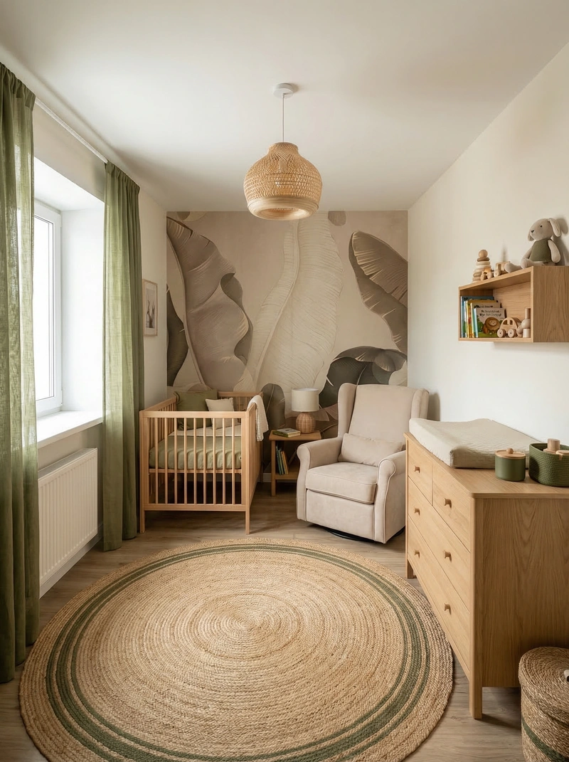 Дизайн детской в стиле Сканди — фото интерьера от нейросети RoomGPT