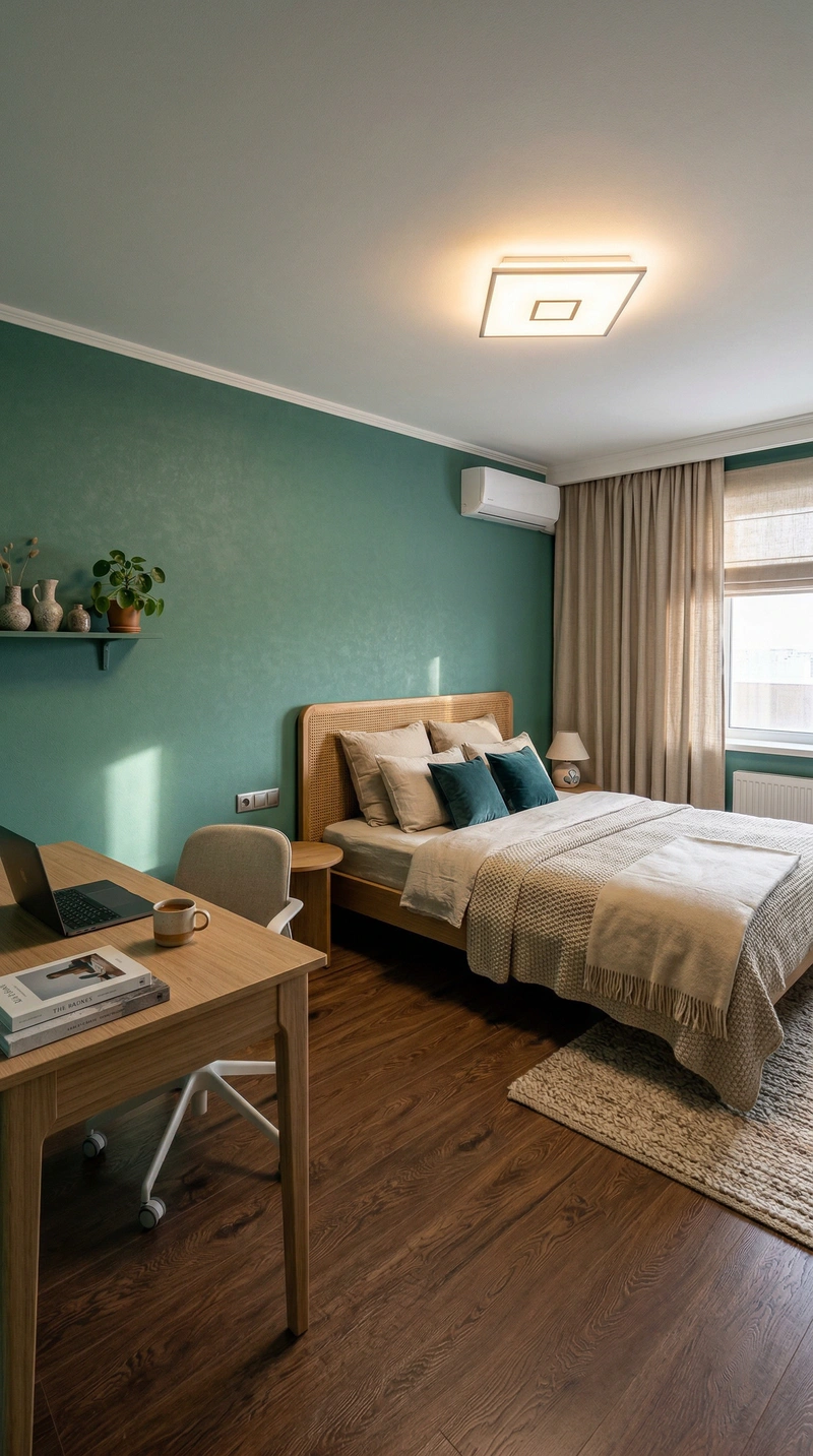 Дизайн интерьера в стиле Хюгге — Спальня от нейросети RoomGPT