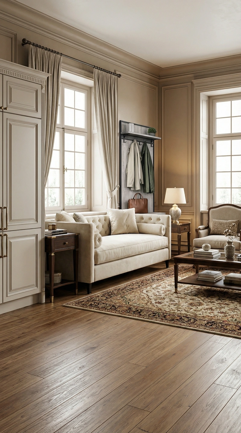 Дизайн интерьера в стиле Классика — Гостиная от нейросети RoomGPT