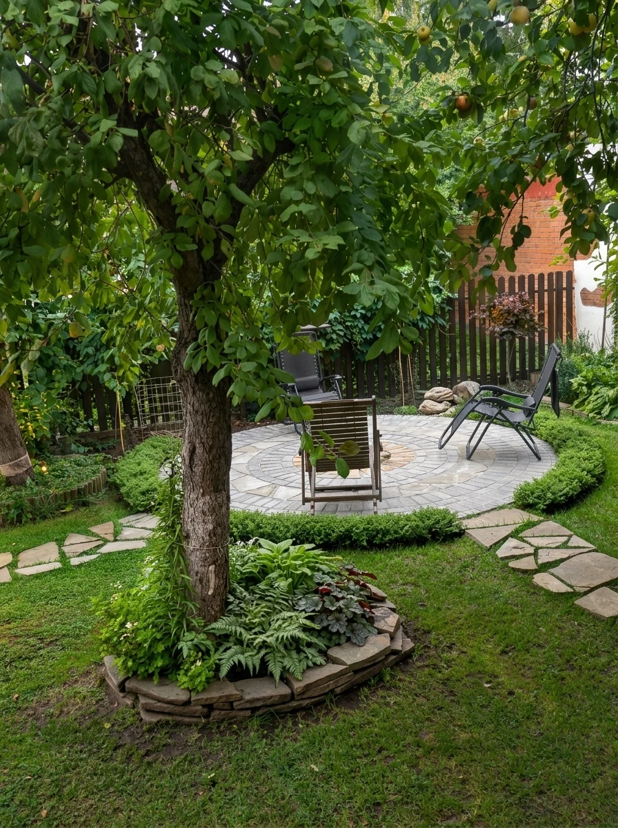 Дизайн участка в стиле Эко/Натуральный — фото участка от нейросети RoomGPT