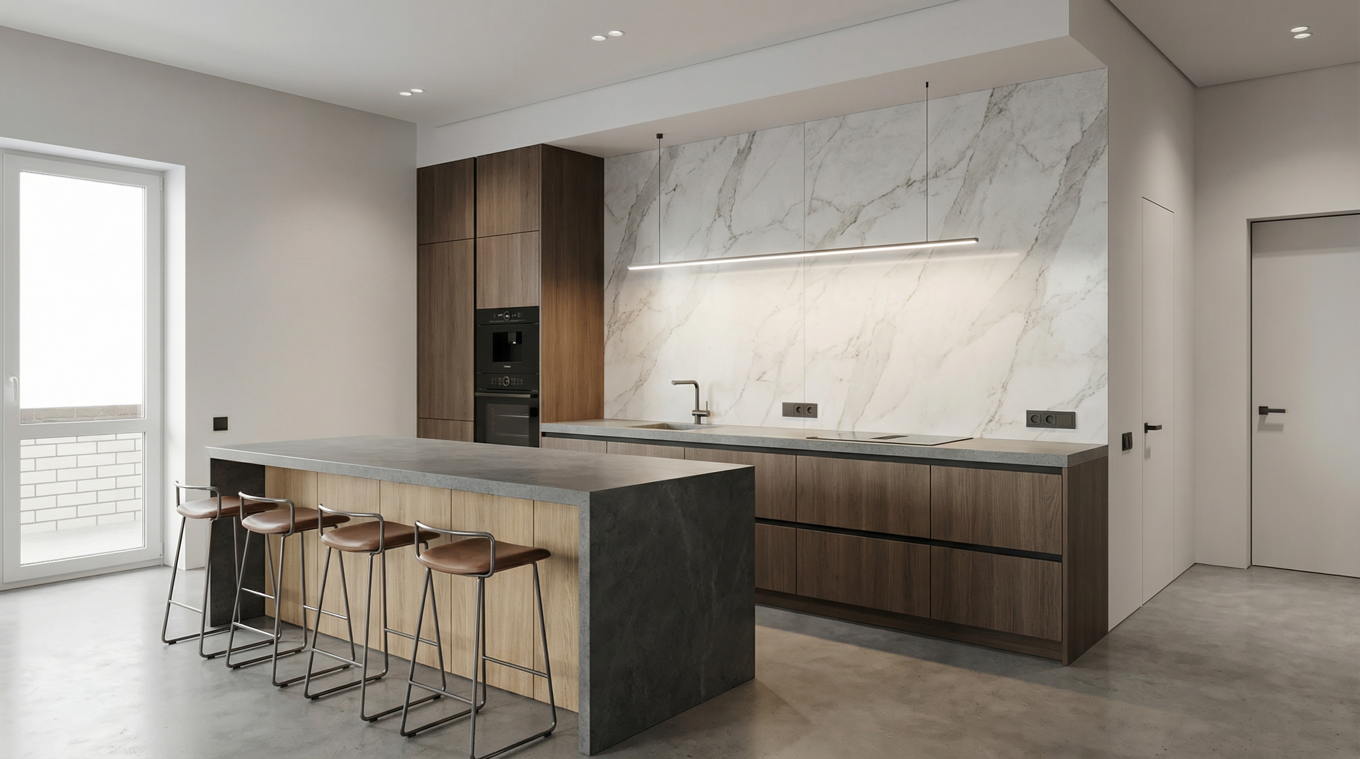 Дизайн кухни в стиле Минимализм — фото интерьера от нейросети RoomGPT