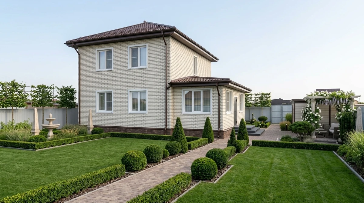 Дизайн участка в стиле Классика — фото участка от нейросети RoomGPT