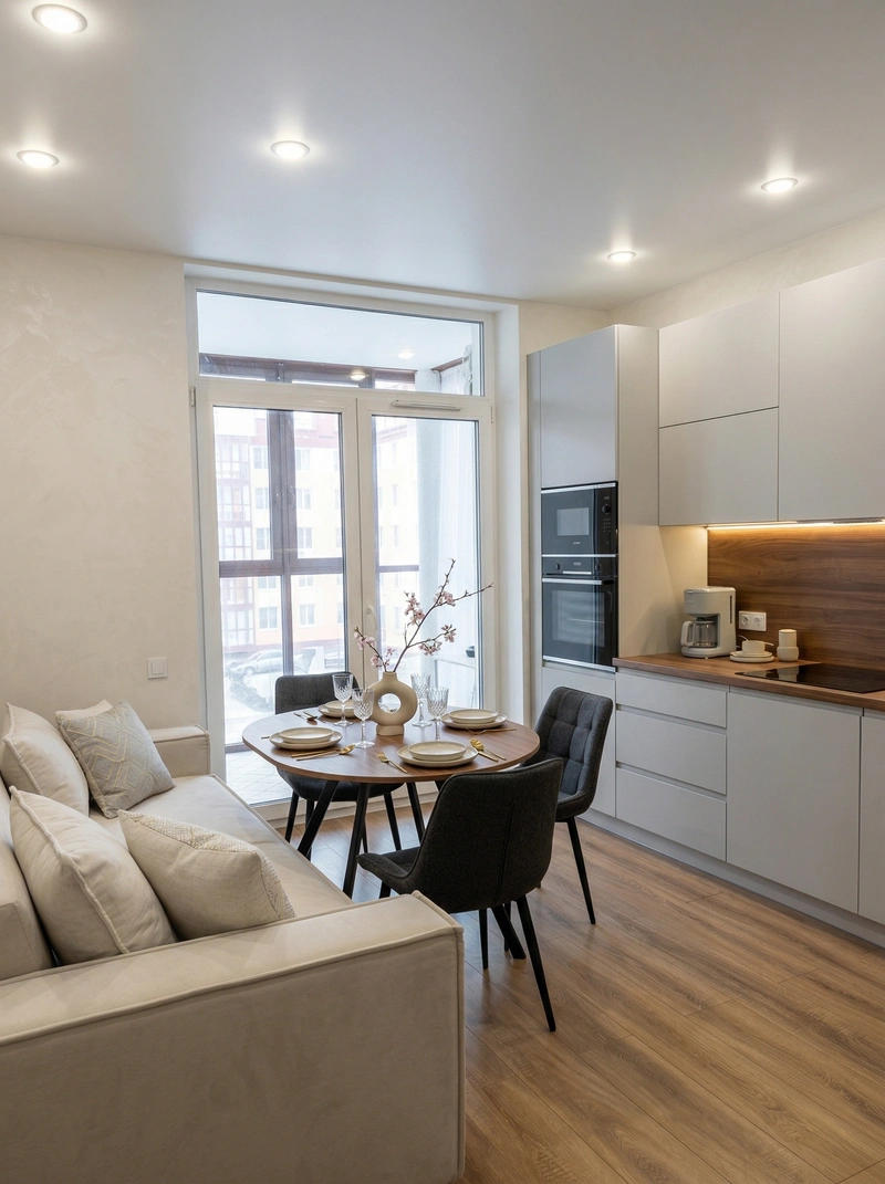 Дизайн кухни в стиле Минимализм — фото интерьера от нейросети RoomGPT