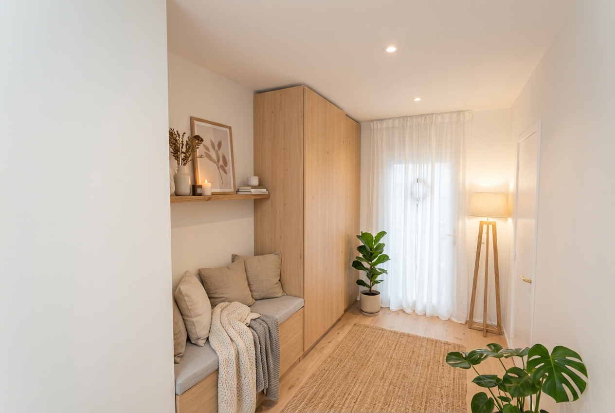 Дизайн гостиной в стиле Хюгге — фото интерьера от нейросети RoomGPT