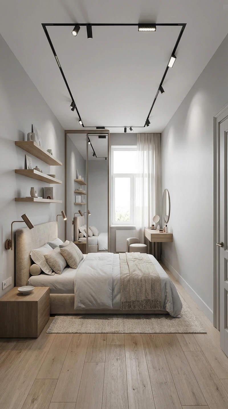 Дизайн спальни в стиле Контемпорари — фото интерьера от нейросети RoomGPT