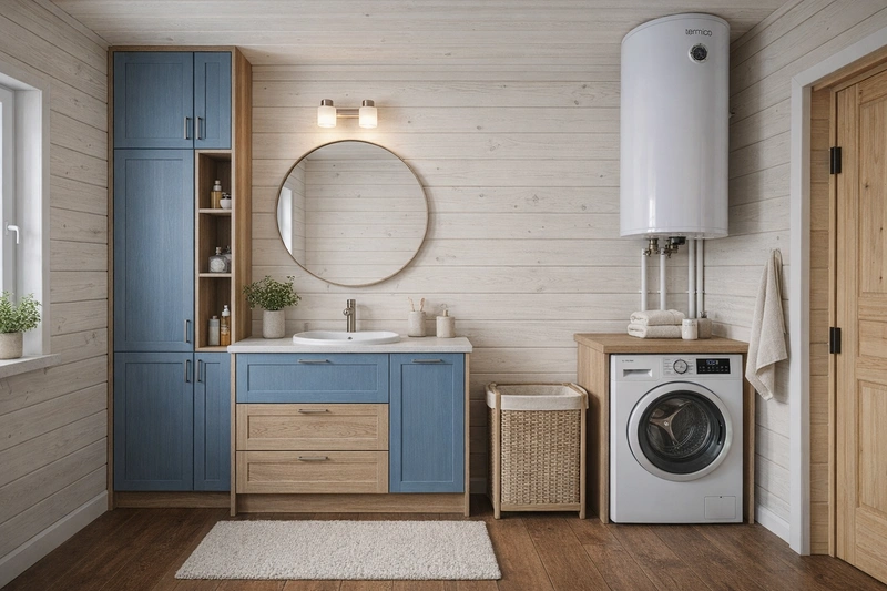 Дизайн интерьера в стиле Сканди — Ванная от нейросети RoomGPT