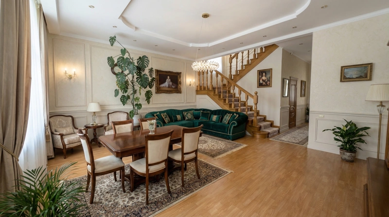 Дизайн интерьера в стиле Классика — Гостиная от нейросети RoomGPT