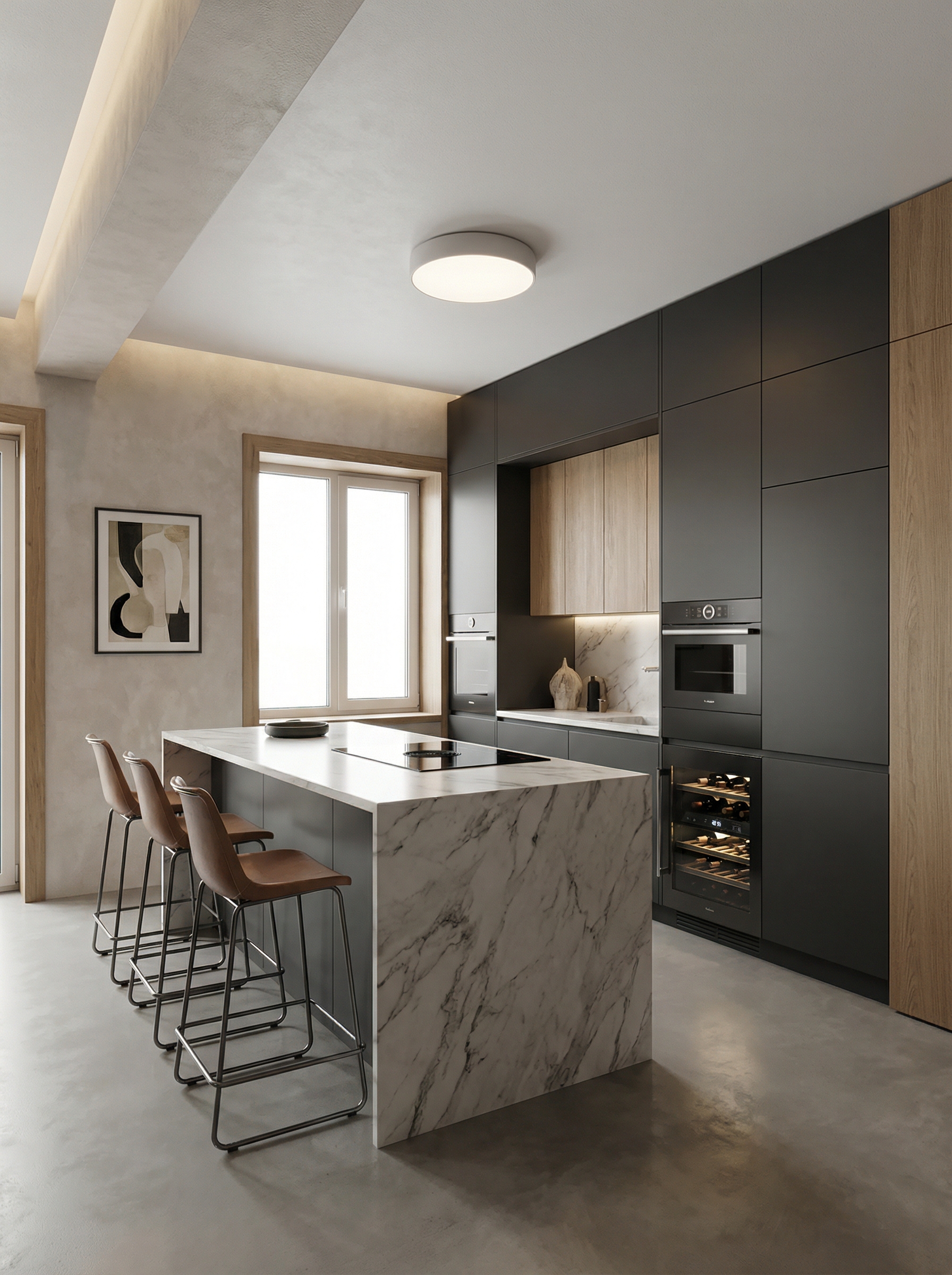 Дизайн кухни в стиле Минимализм — фото интерьера от нейросети RoomGPT