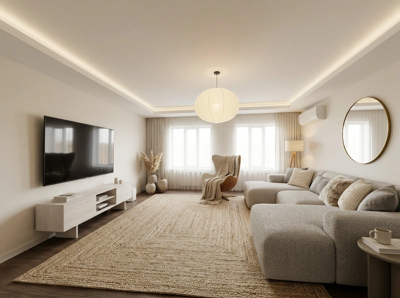 Дизайн интерьера в стиле Хюгге — Гостиная от нейросети RoomGPT