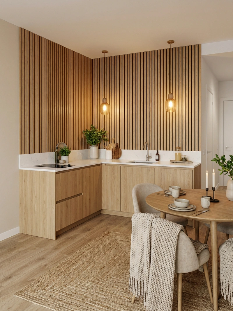 Дизайн интерьера в стиле Хюгге — Кухня от нейросети RoomGPT