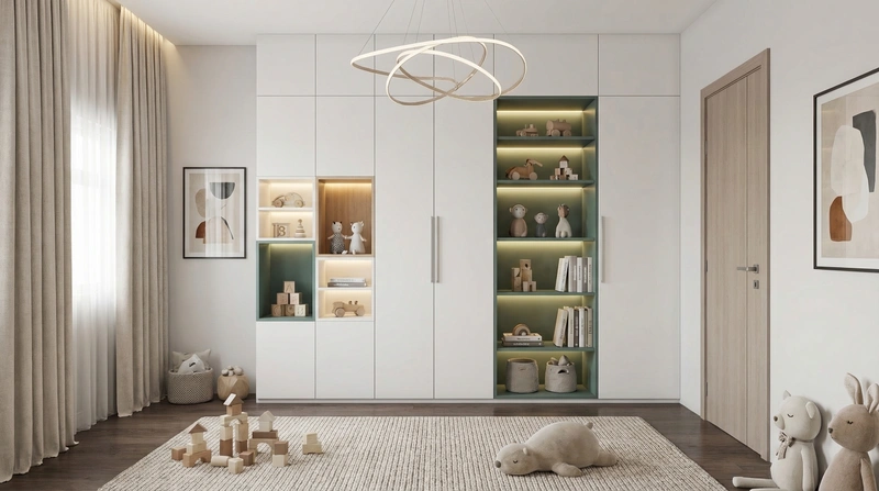 Дизайн детской в стиле Минимализм — фото интерьера от нейросети RoomGPT
