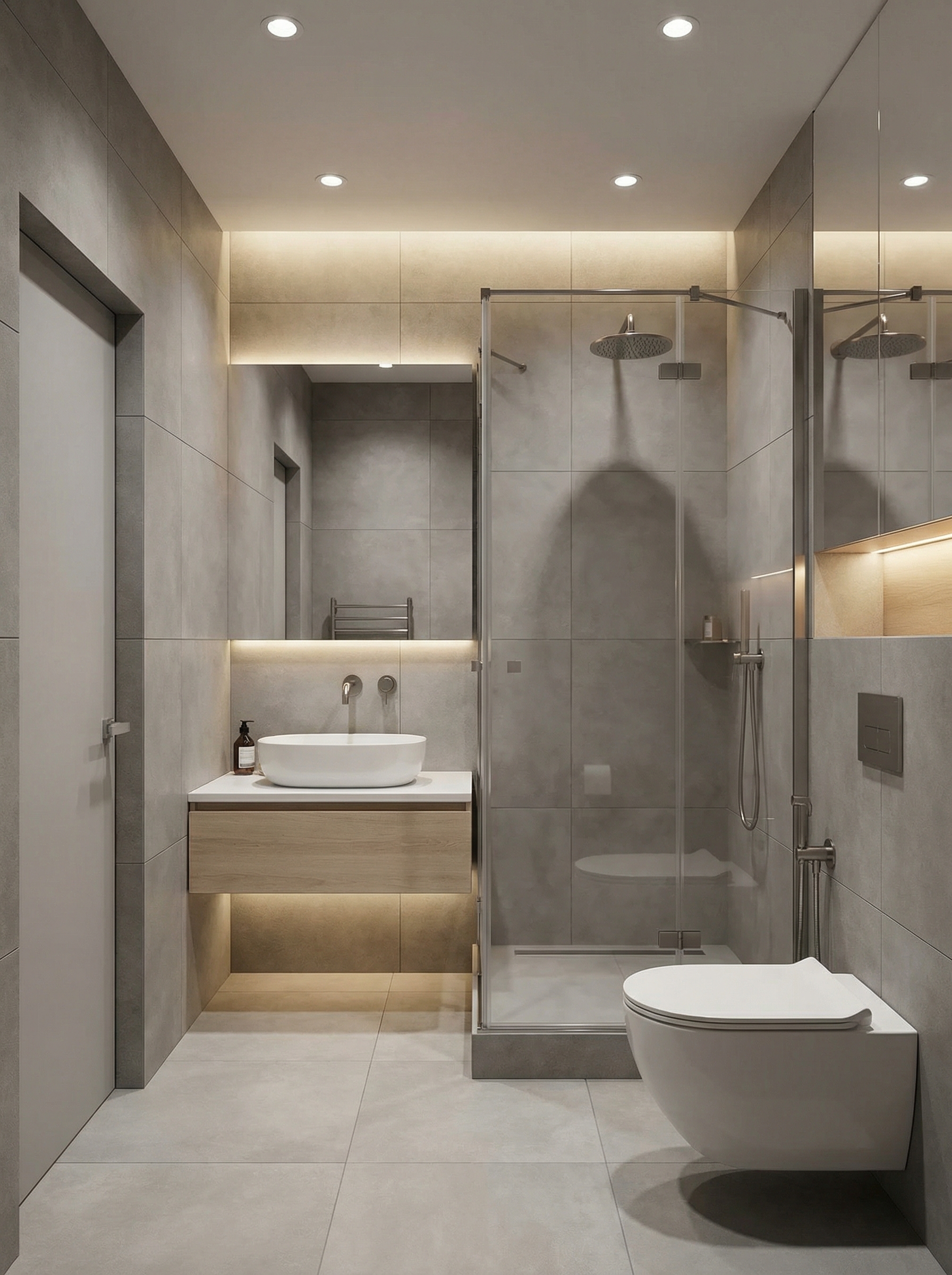 Дизайн ванной в стиле Минимализм — фото интерьера от нейросети RoomGPT