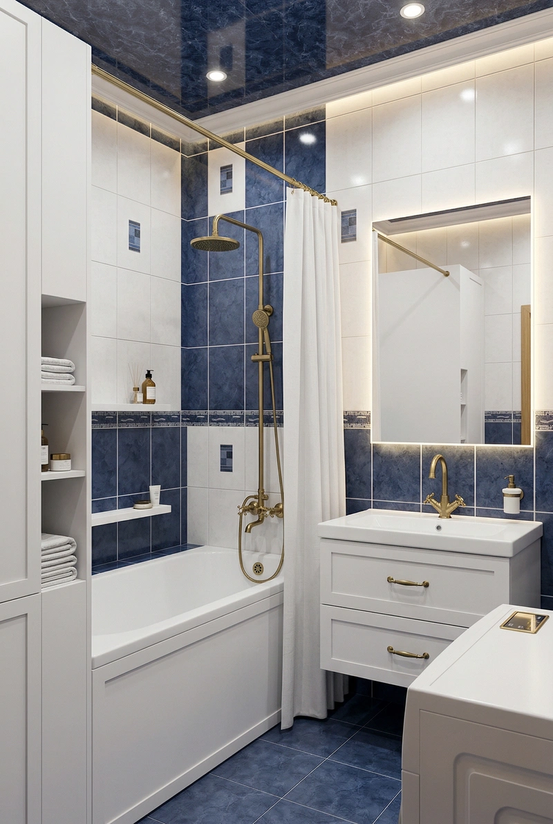 Дизайн ванной в стиле Минимализм — фото интерьера от нейросети RoomGPT