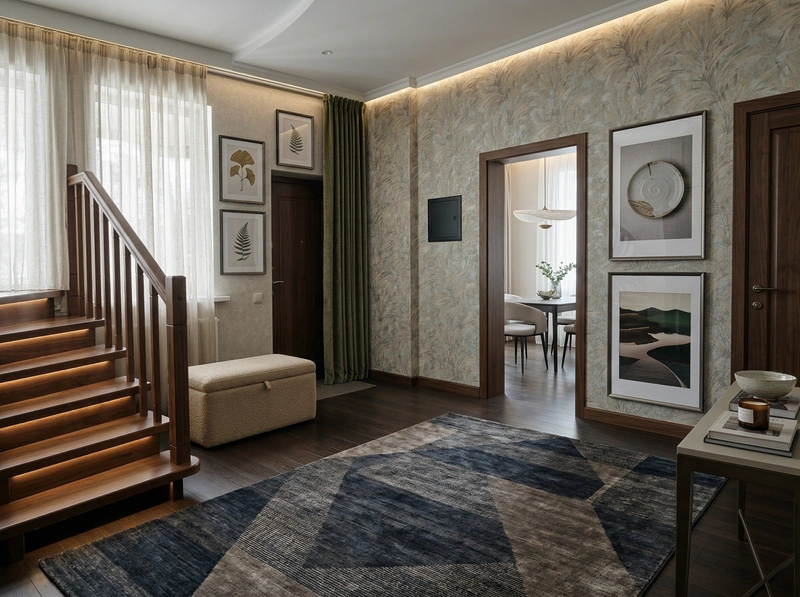 Дизайн интерьера в стиле Контемпорари — Прихожая от нейросети RoomGPT