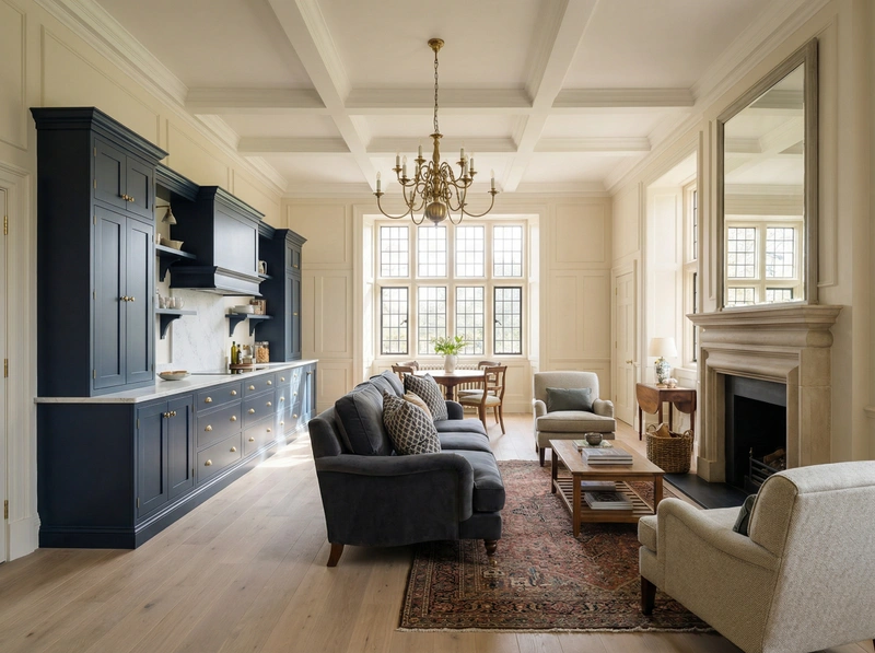 Дизайн интерьера в стиле Классика — Гостиная от нейросети RoomGPT