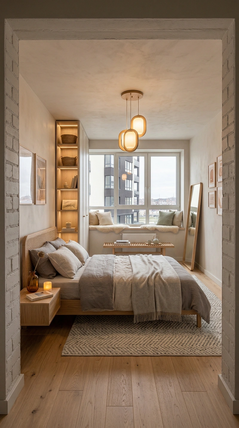 Дизайн интерьера в стиле Хюгге — Спальня от нейросети RoomGPT