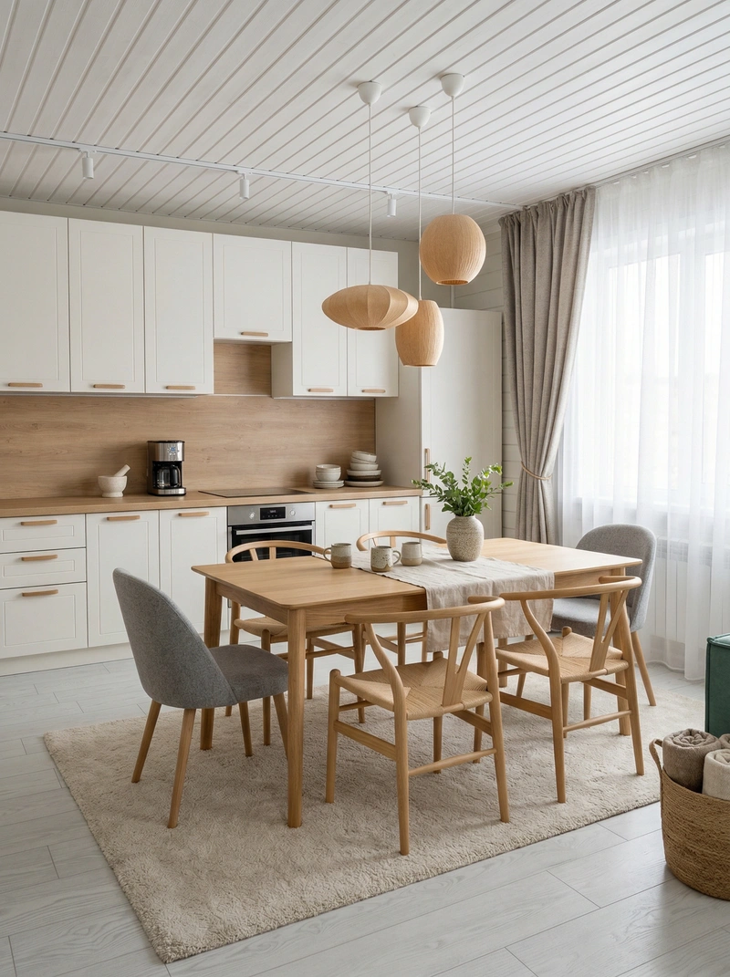 Дизайн интерьера в стиле Хюгге — Гостиная от нейросети RoomGPT