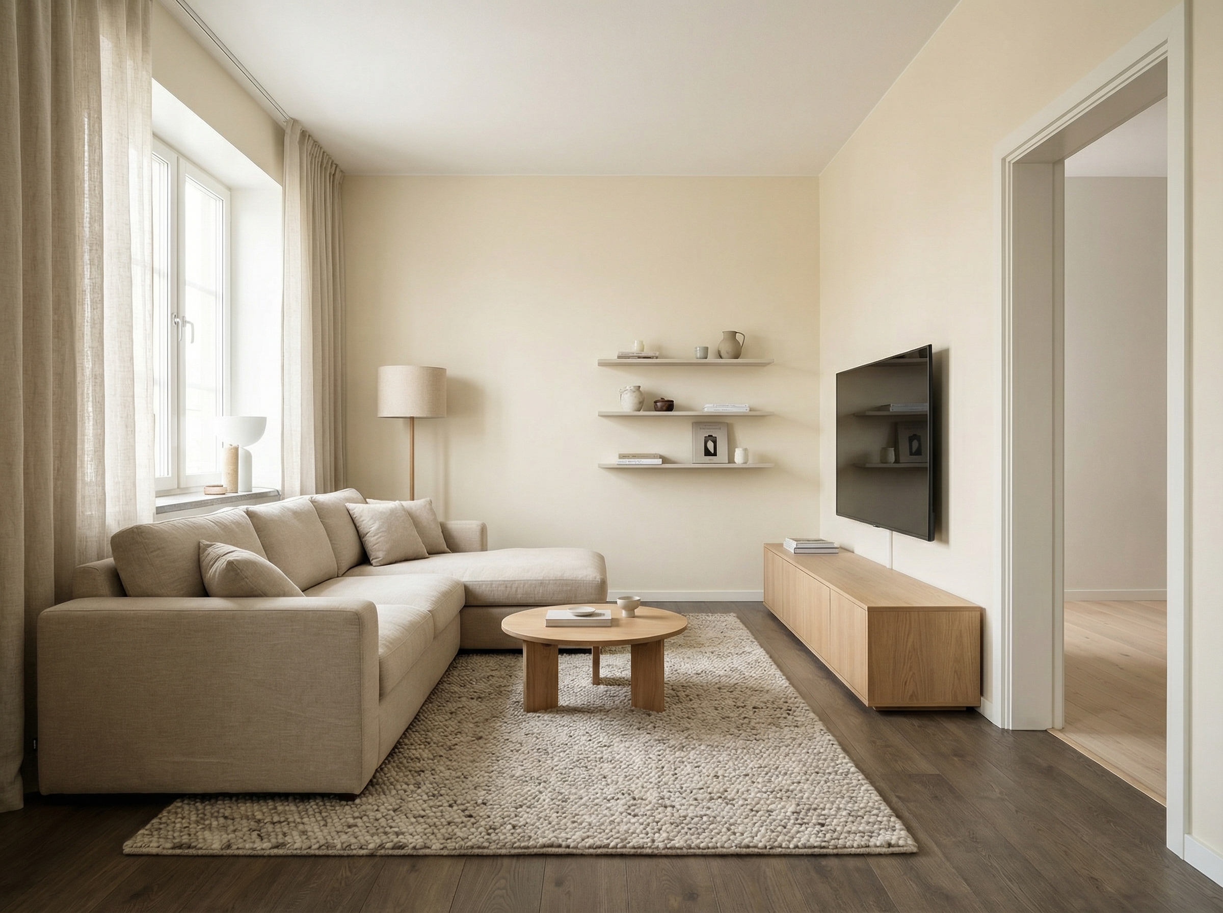 Дизайн гостиной в стиле Минимализм — фото интерьера от нейросети RoomGPT