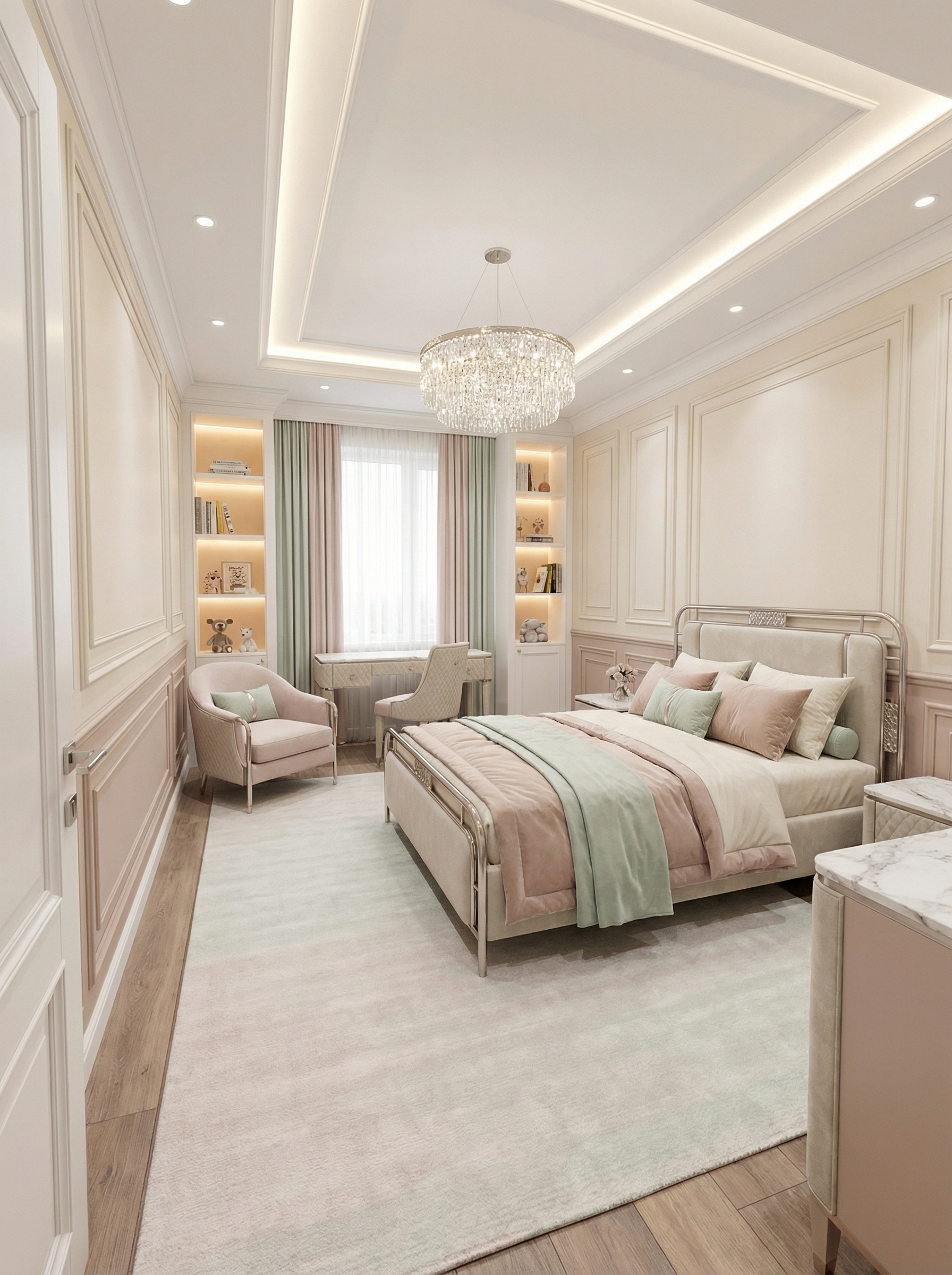 Дизайн детской в стиле Классика — фото интерьера от нейросети RoomGPT