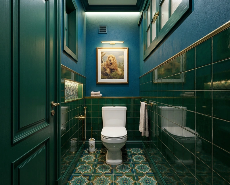 Дизайн интерьера в стиле Британский — Ванная от нейросети RoomGPT