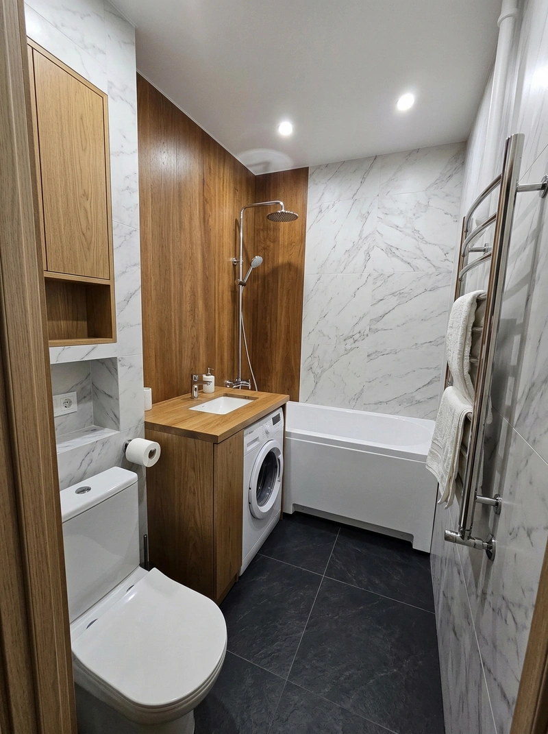 Дизайн ванной в стиле Без стиля — фото интерьера от нейросети RoomGPT