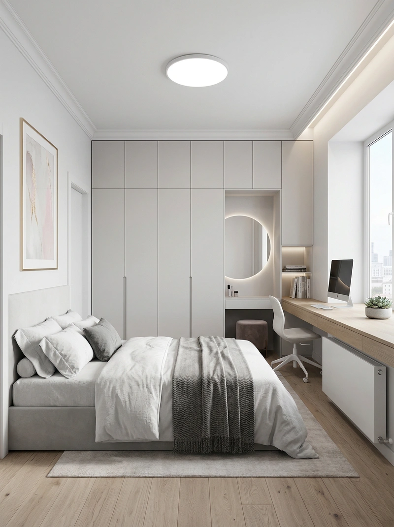 Дизайн интерьера в стиле Минимализм — Спальня от нейросети RoomGPT