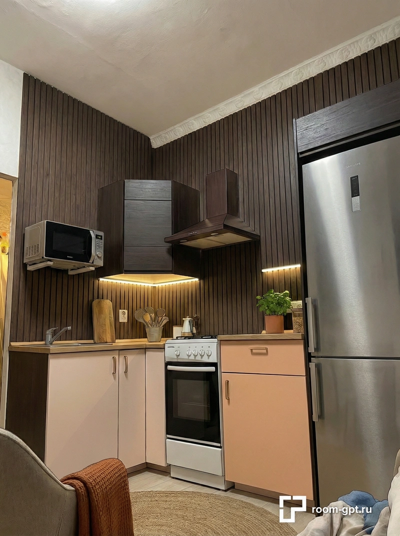 Дизайн интерьера в стиле Хюгге — Кухня от нейросети RoomGPT