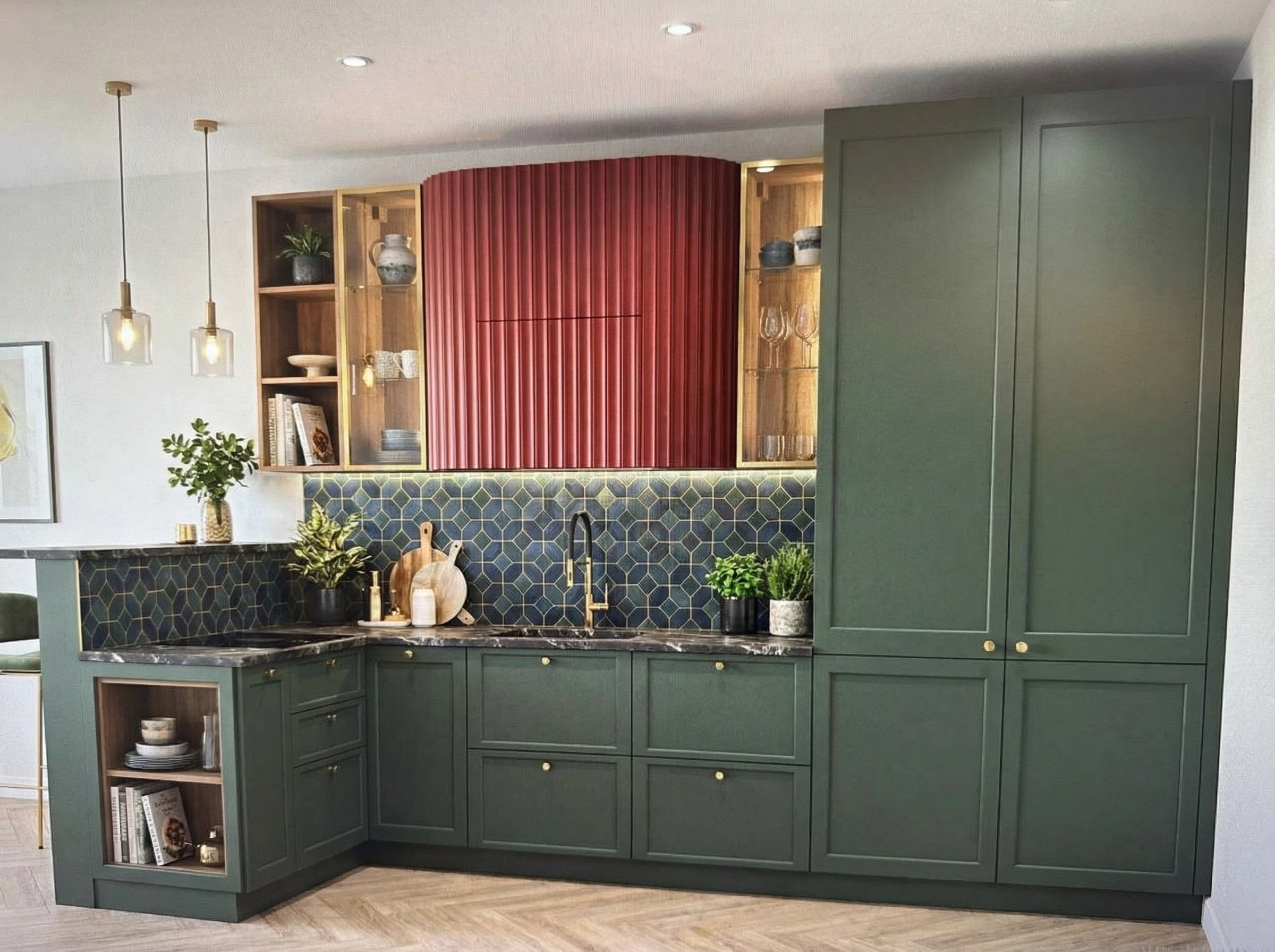 Дизайн кухни в стиле Эклектика — фото интерьера от нейросети RoomGPT