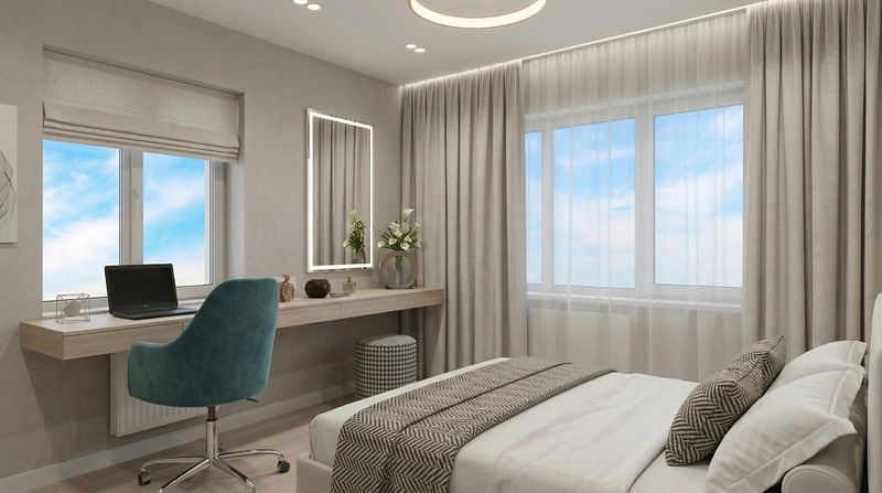 Дизайн спальни в стиле Минимализм — фото интерьера от нейросети RoomGPT