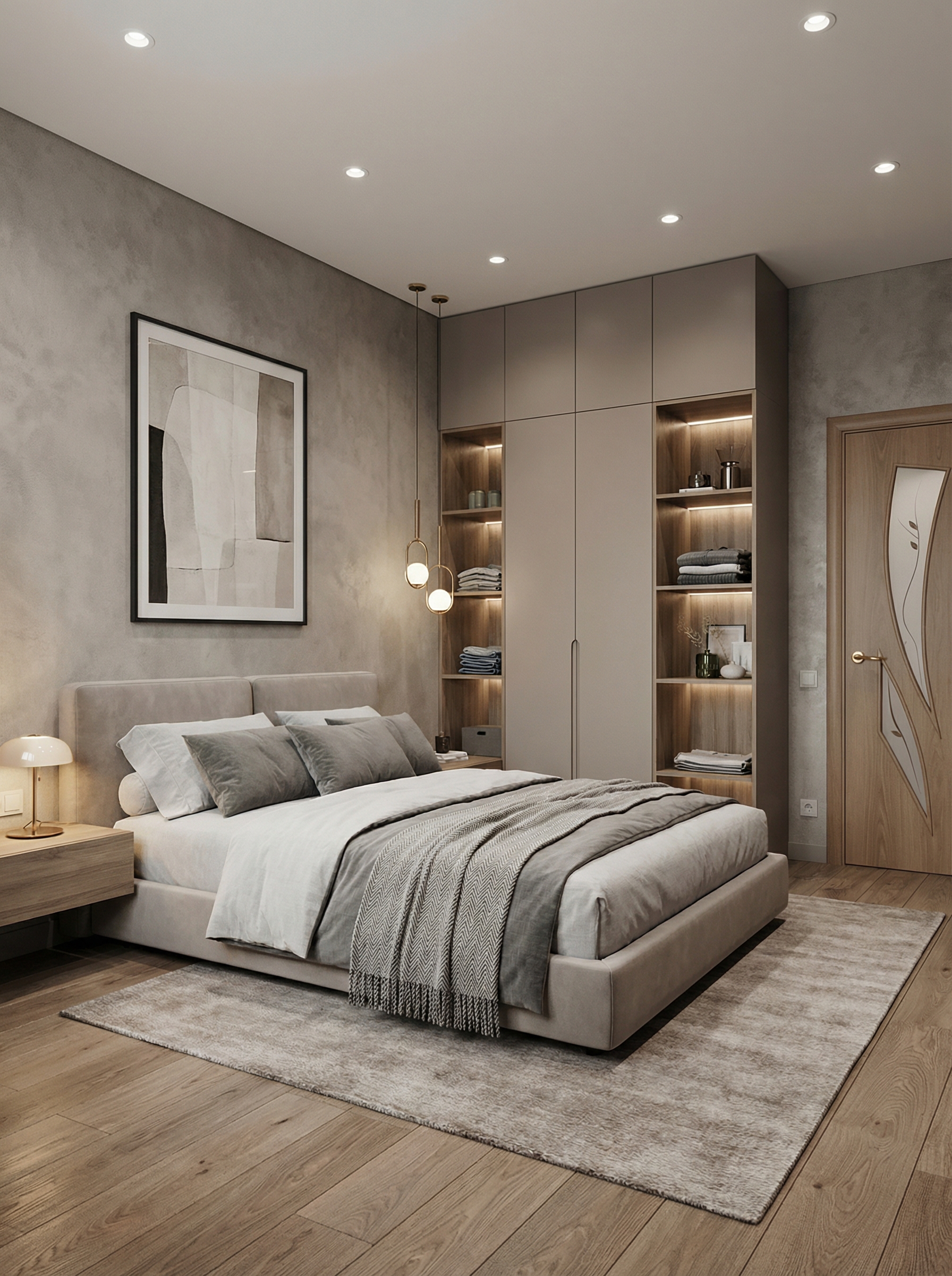 Дизайн спальни в стиле Минимализм — фото интерьера от нейросети RoomGPT