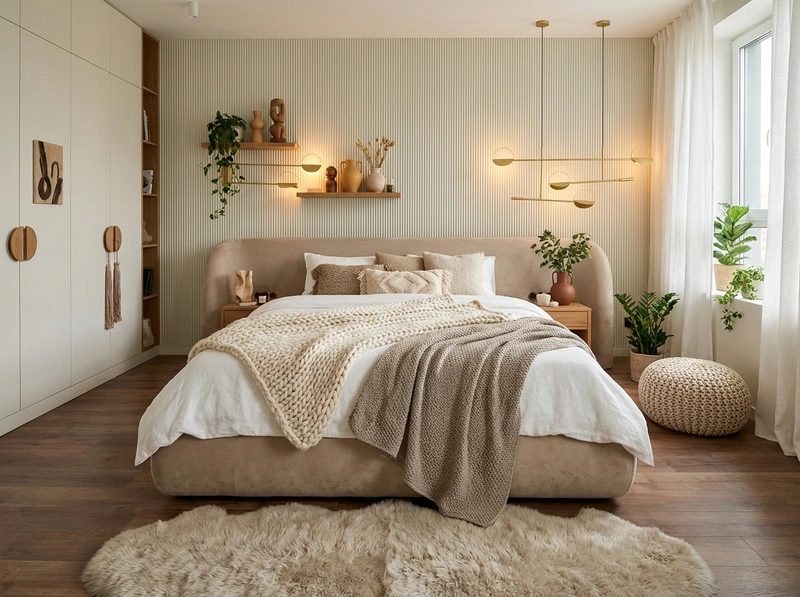 Дизайн интерьера в стиле Хюгге — Спальня от нейросети RoomGPT