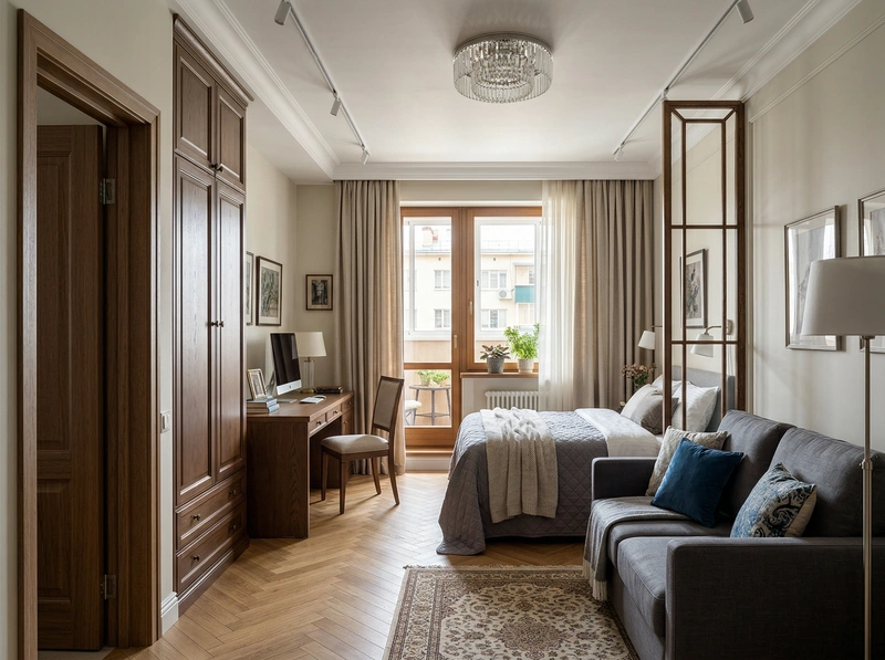 Дизайн интерьера в стиле Классика — Гостиная от нейросети RoomGPT