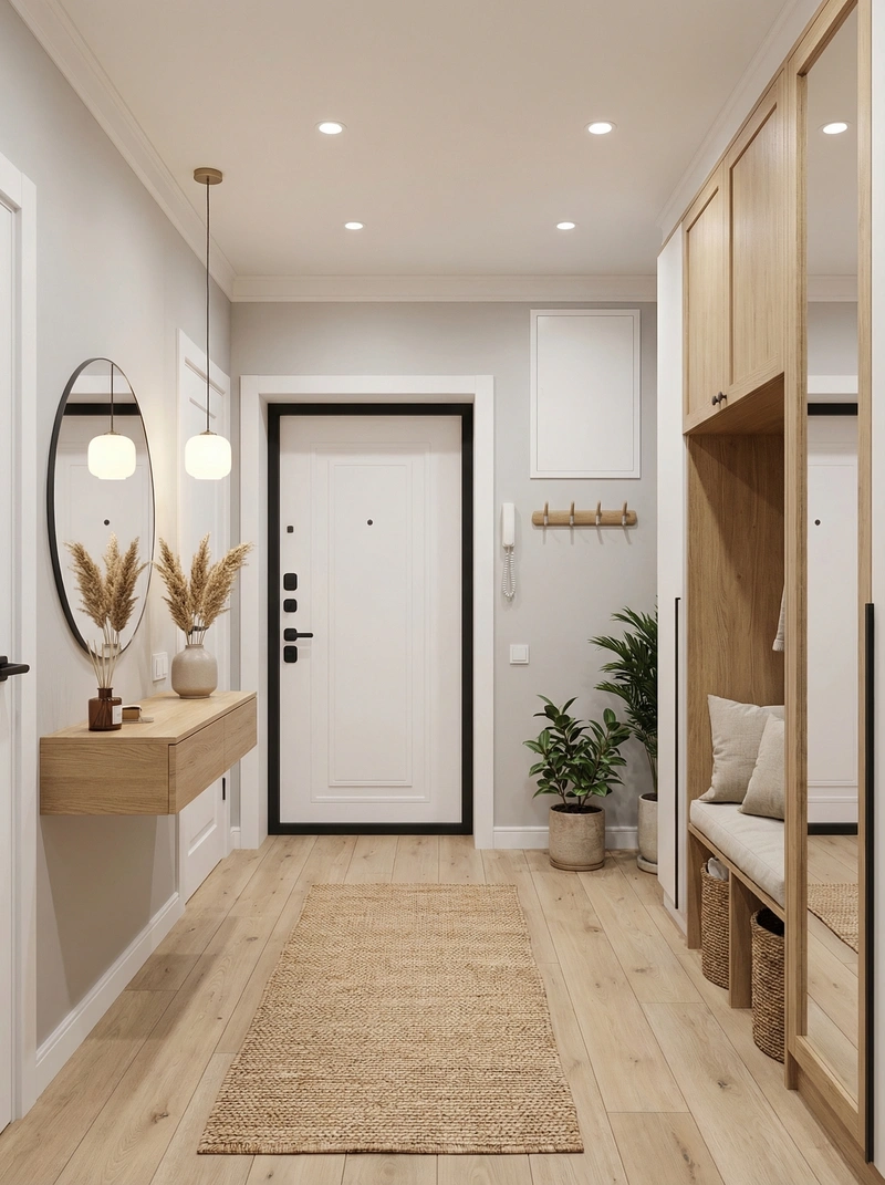 Дизайн интерьера в стиле Сканди — Прихожая от нейросети RoomGPT