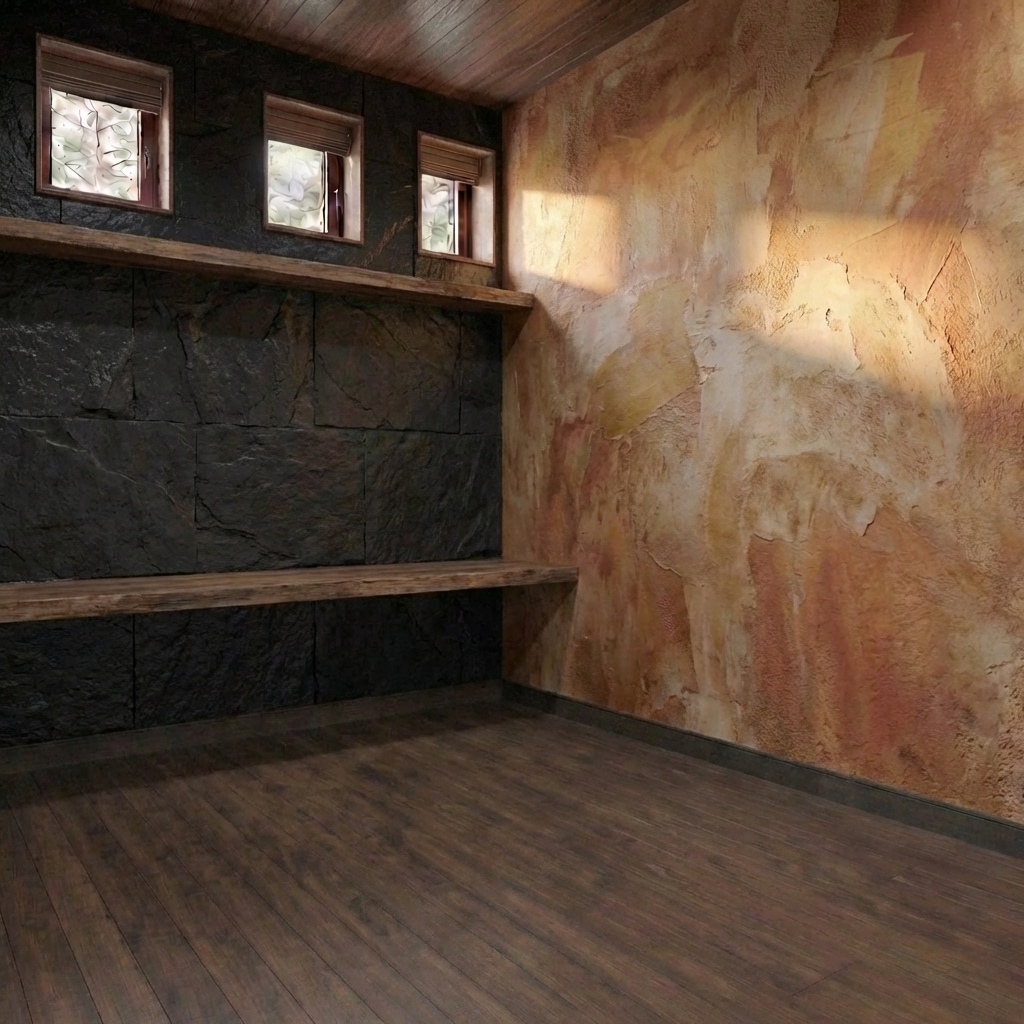 Дизайн спальни в стиле Блэктэк — фото интерьера от нейросети RoomGPT