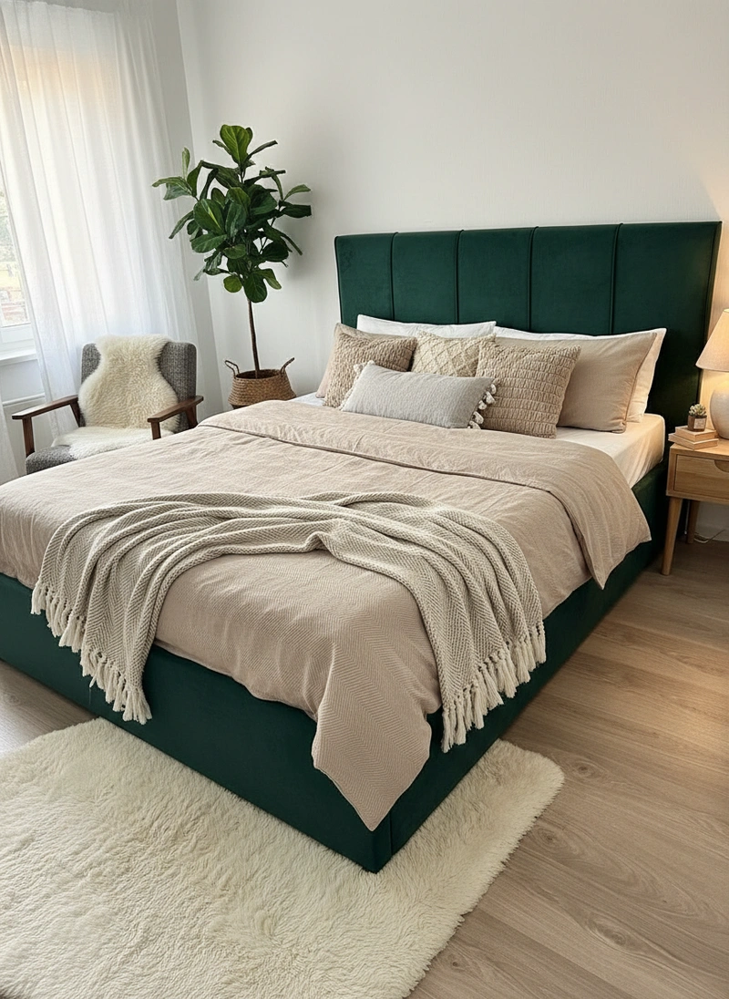 Дизайн интерьера в стиле Хюгге — Спальня от нейросети RoomGPT