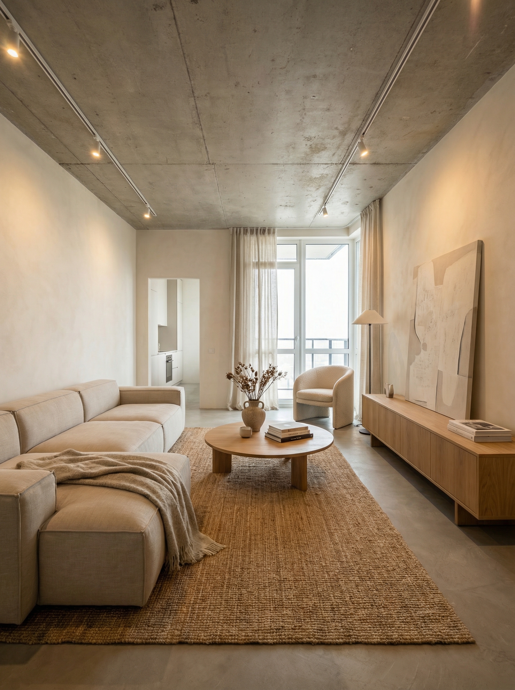 Дизайн гостиной в стиле Минимализм — фото интерьера от нейросети RoomGPT