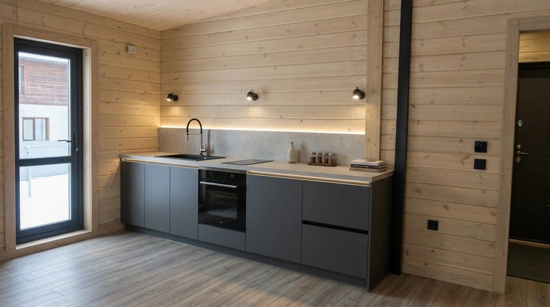 Дизайн интерьера в стиле Минимализм — Кухня от нейросети RoomGPT