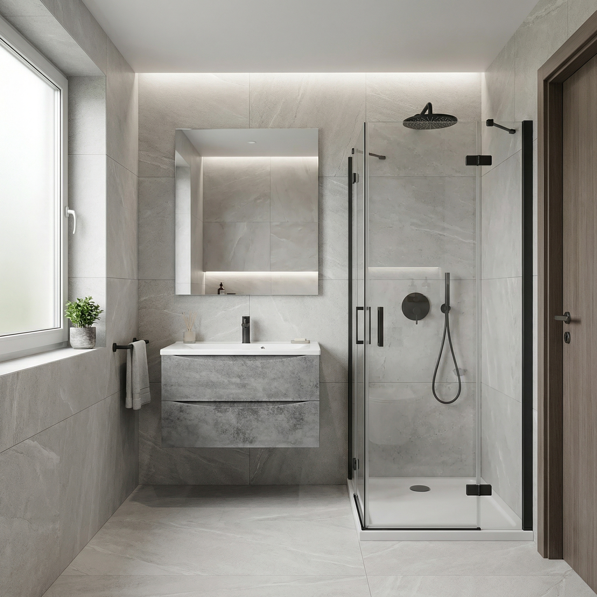 Дизайн ванной в стиле Минимализм — фото интерьера от нейросети RoomGPT