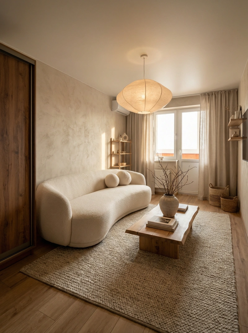 Дизайн спальни в стиле Japandi — фото интерьера от нейросети RoomGPT