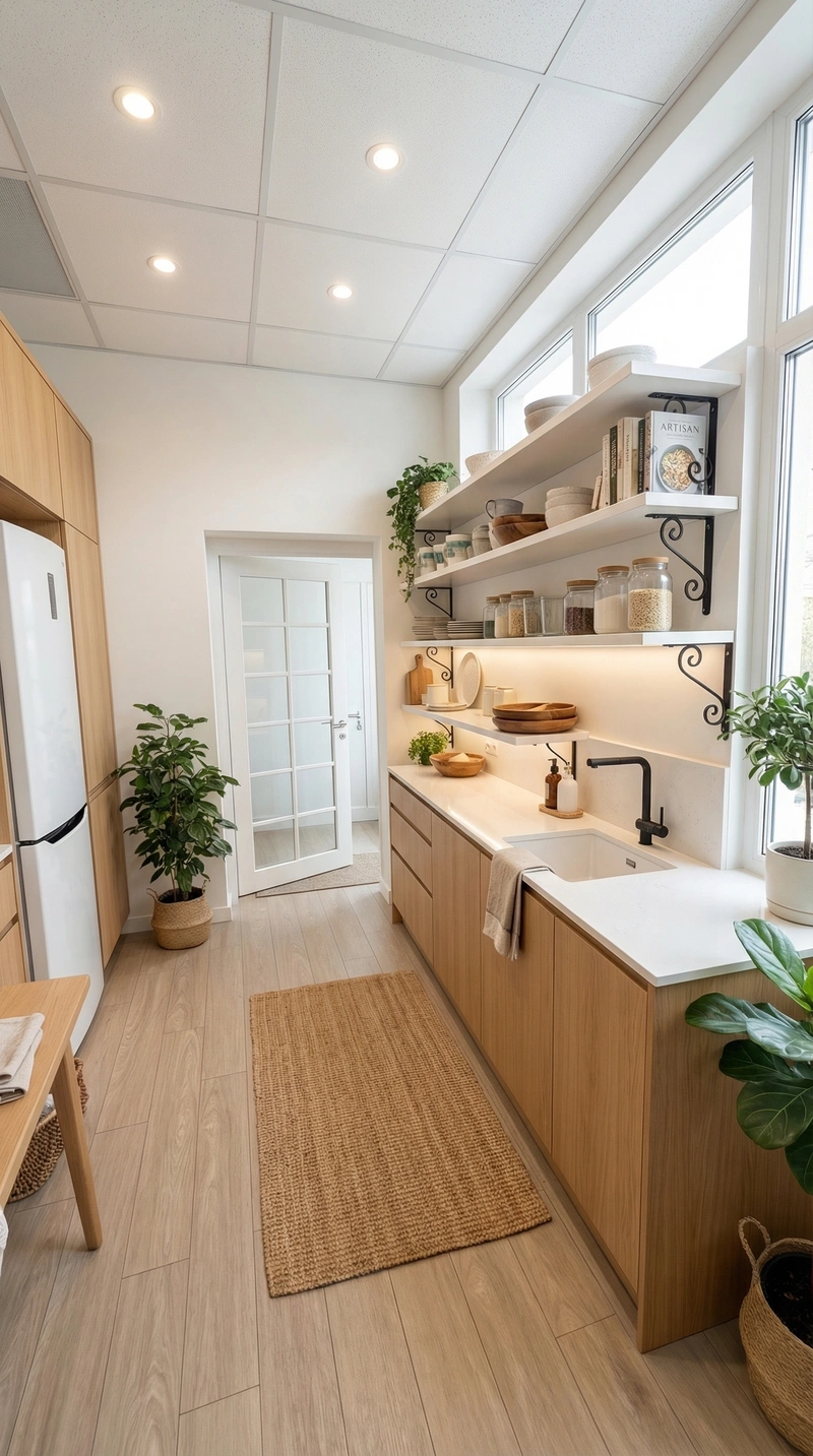 Дизайн интерьера в стиле Сканди — Кухня от нейросети RoomGPT