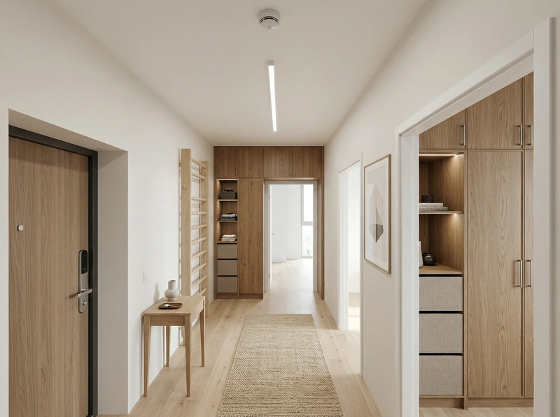 Дизайн интерьера в стиле Сканди — Прихожая от нейросети RoomGPT