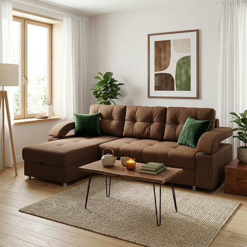 Дизайн гостиной в стиле Хюгге — фото интерьера от нейросети RoomGPT