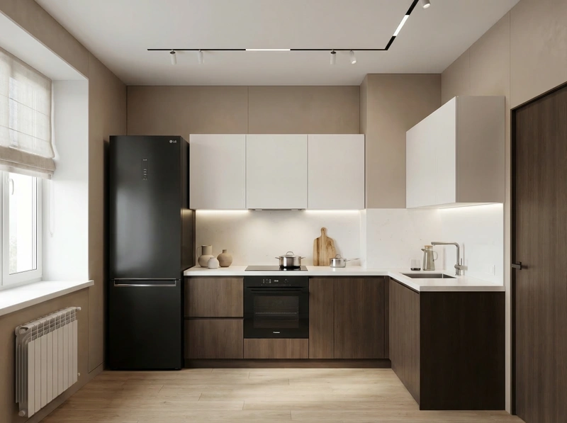 Дизайн интерьера в стиле Минимализм — Кухня от нейросети RoomGPT