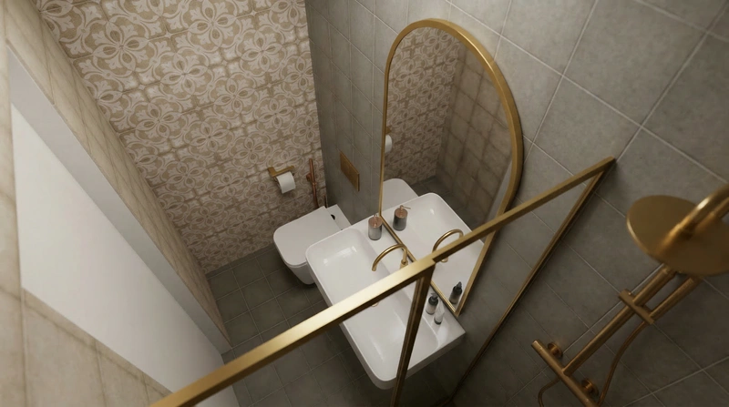 Дизайн ванной в стиле Без стиля — фото интерьера от нейросети RoomGPT