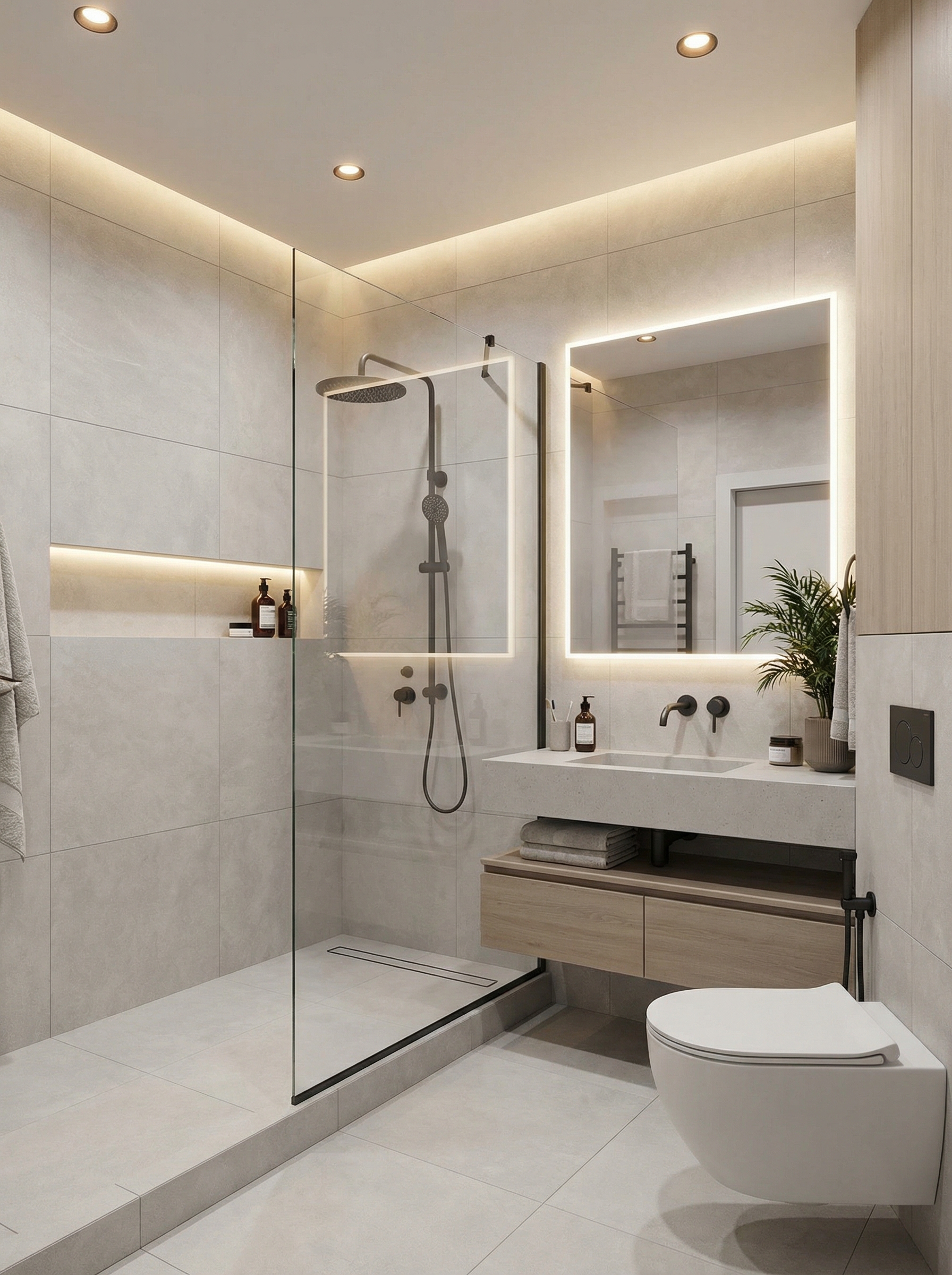 Дизайн ванной в стиле Минимализм — фото интерьера от нейросети RoomGPT